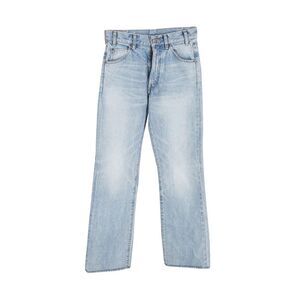 Celine Straight Leg Jeans in Light Blue Cotton Denim
